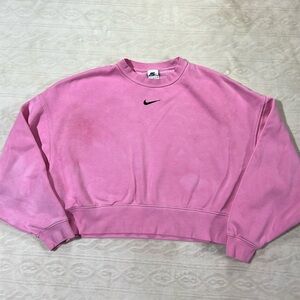 Nike cropped center‎ swoosh crewneck